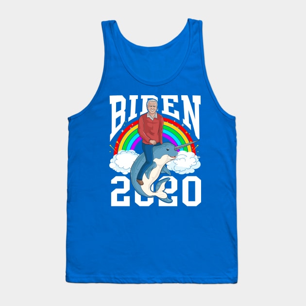 Joe Biden 2020 Election Narwhal Democrat Tank Top by E